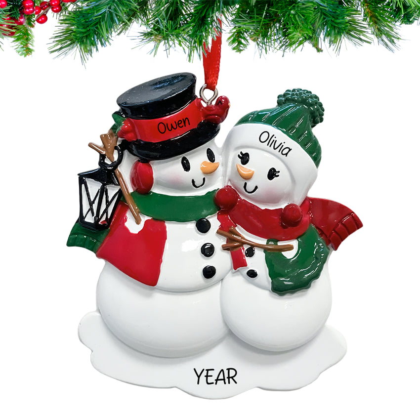 Personalized Our First Christmas Together Ornament - Snowman