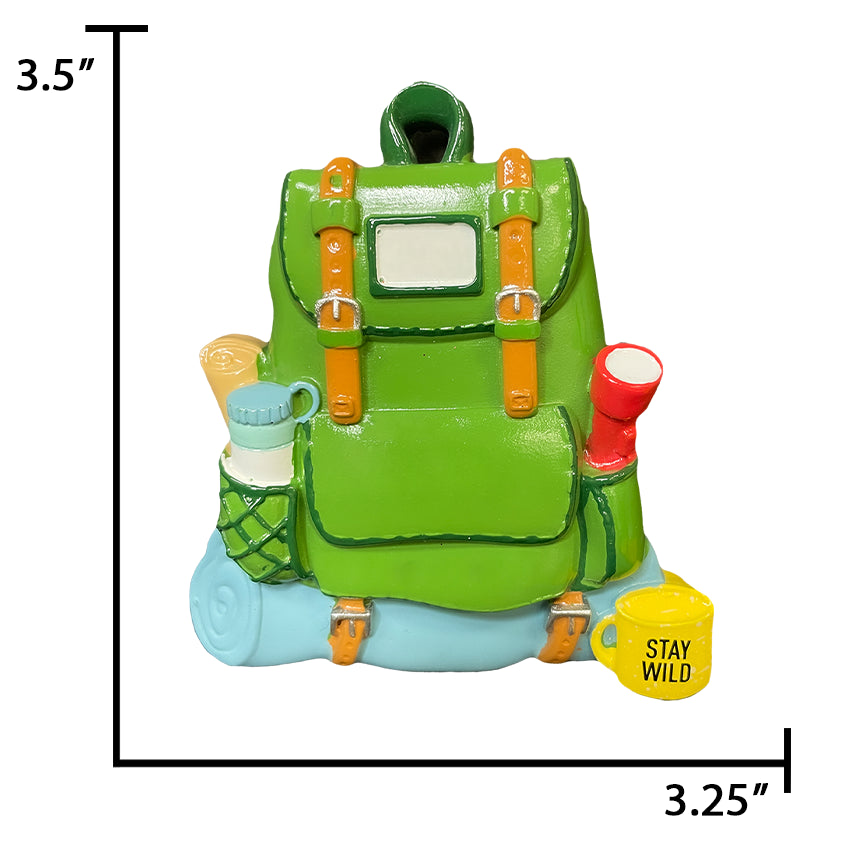 Personalized Hiking Backpack Christmas Ornament - Hiker Camper Gift
