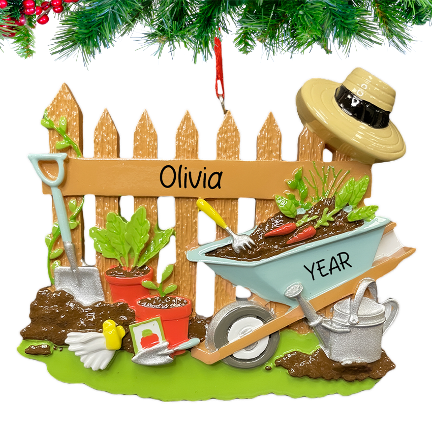 Personalized Gardening Christmas Ornament for Gardeners Plant Lover