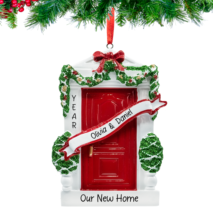 Personalized New Home Christmas Ornament - Red Door Gift