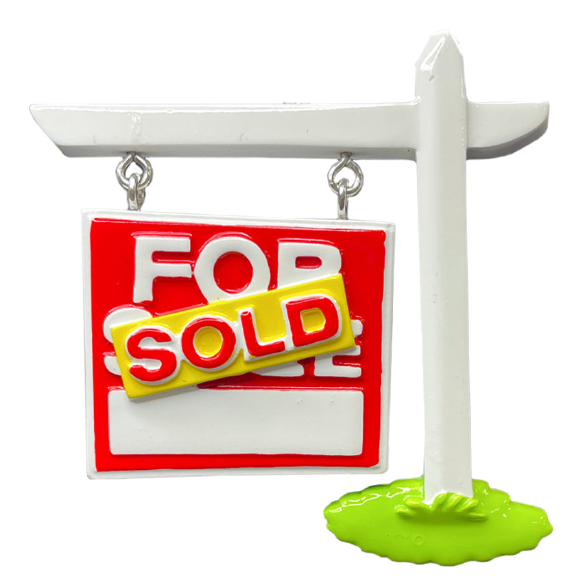 Real Estate Christmas Ornament - Personalized Sold Sign
