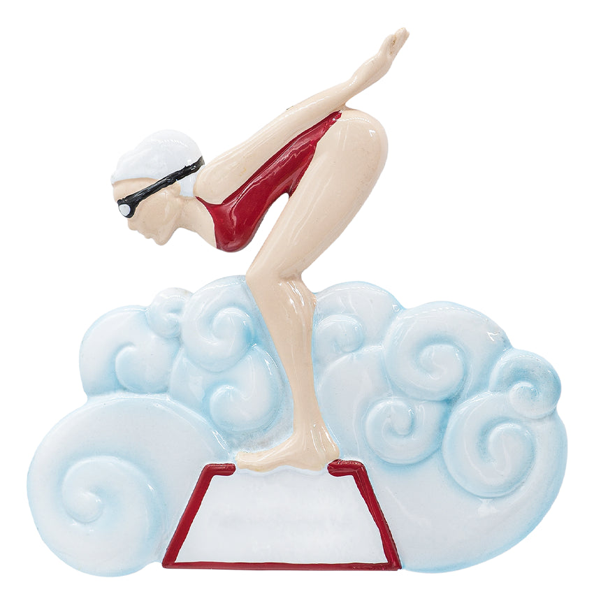 Personalized Swimming Girl Christmas Ornament 2025