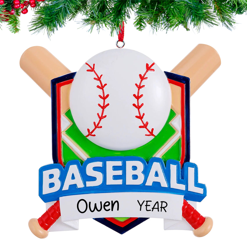 Personalized Baseball Christmas Ornament 2025