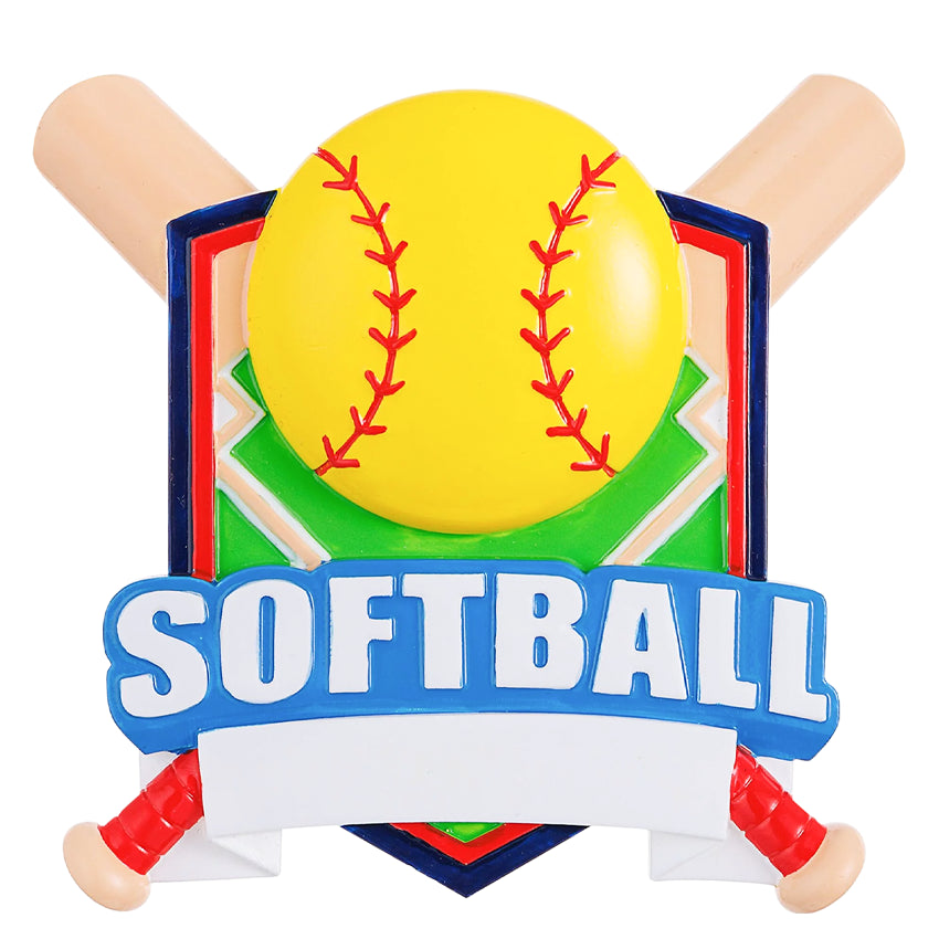 Personalized Softball 3D Christmas Ornament 2025