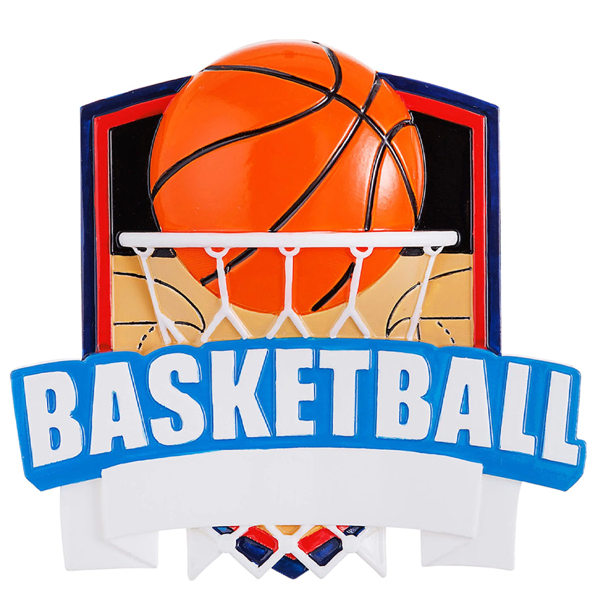 Personalized 3D Basketball Hoop Christmas Ornament 2025
