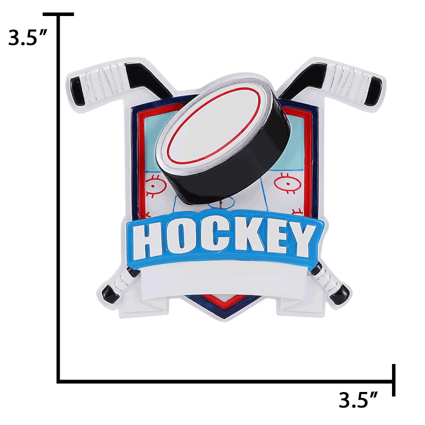 Personalized Sticks & Puck Ice Hockey Christmas Ornament 2025