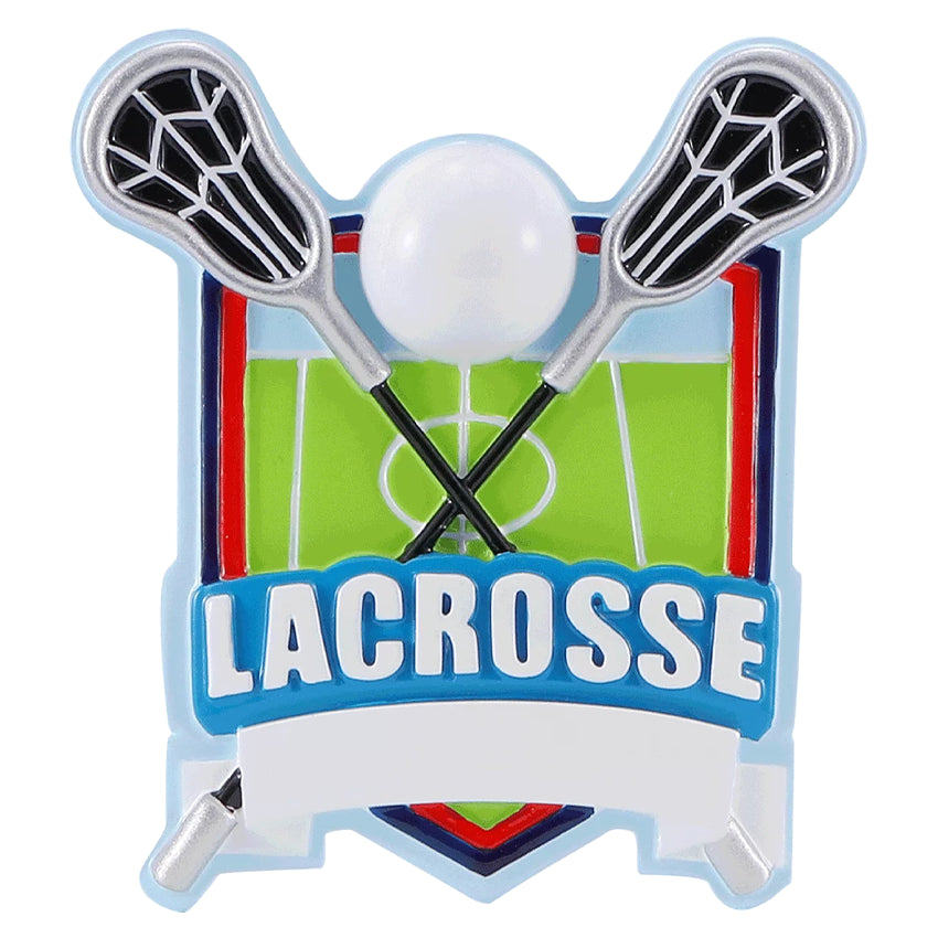 Personalized Stick & Ball Lacrosse Christmas Ornament 2025