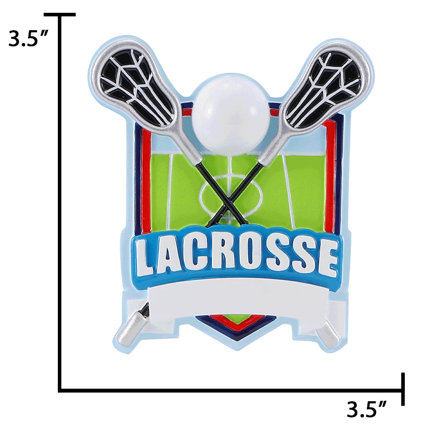 Personalized Stick & Ball Lacrosse Christmas Ornament 2025