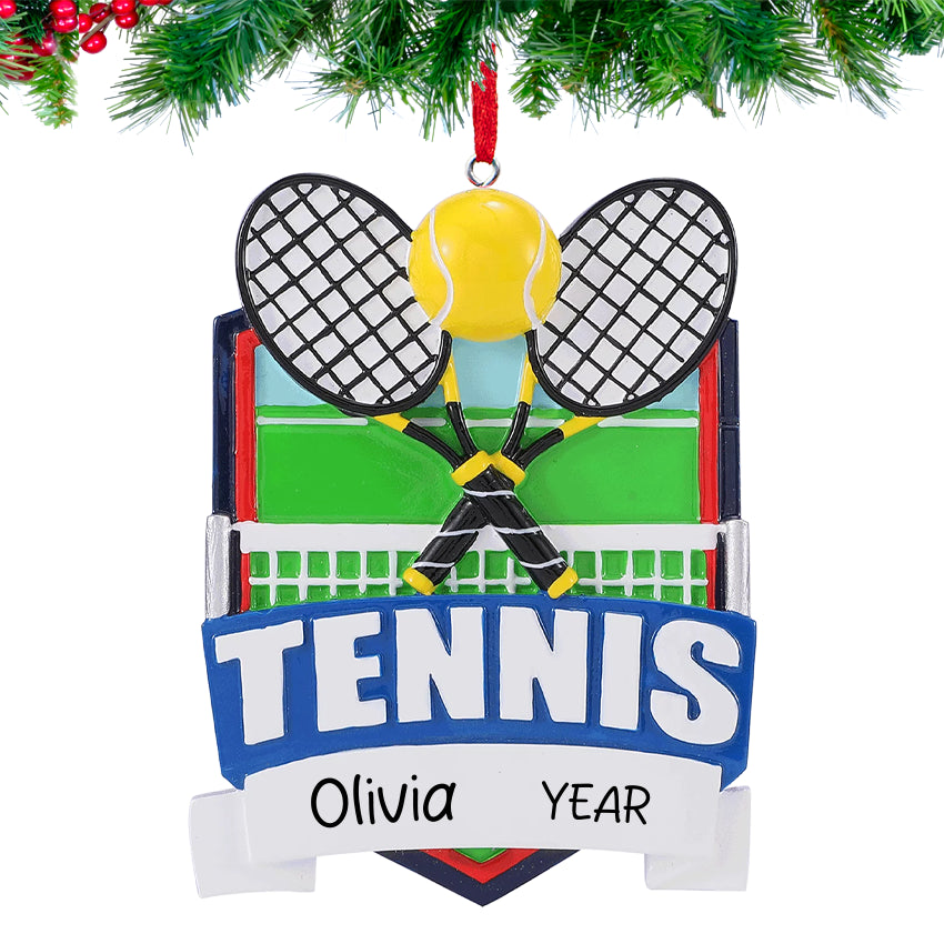 Personalized 3D Tennis Christmas Ornament 2025