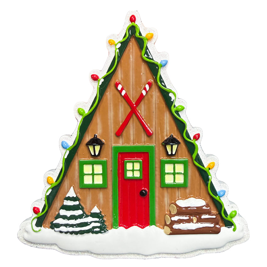 Personalized Ski Lodge Ornament / Skii Christmas Deceration
