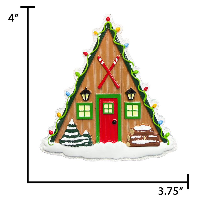 Personalized Ski Lodge Ornament / Skii Christmas Deceration