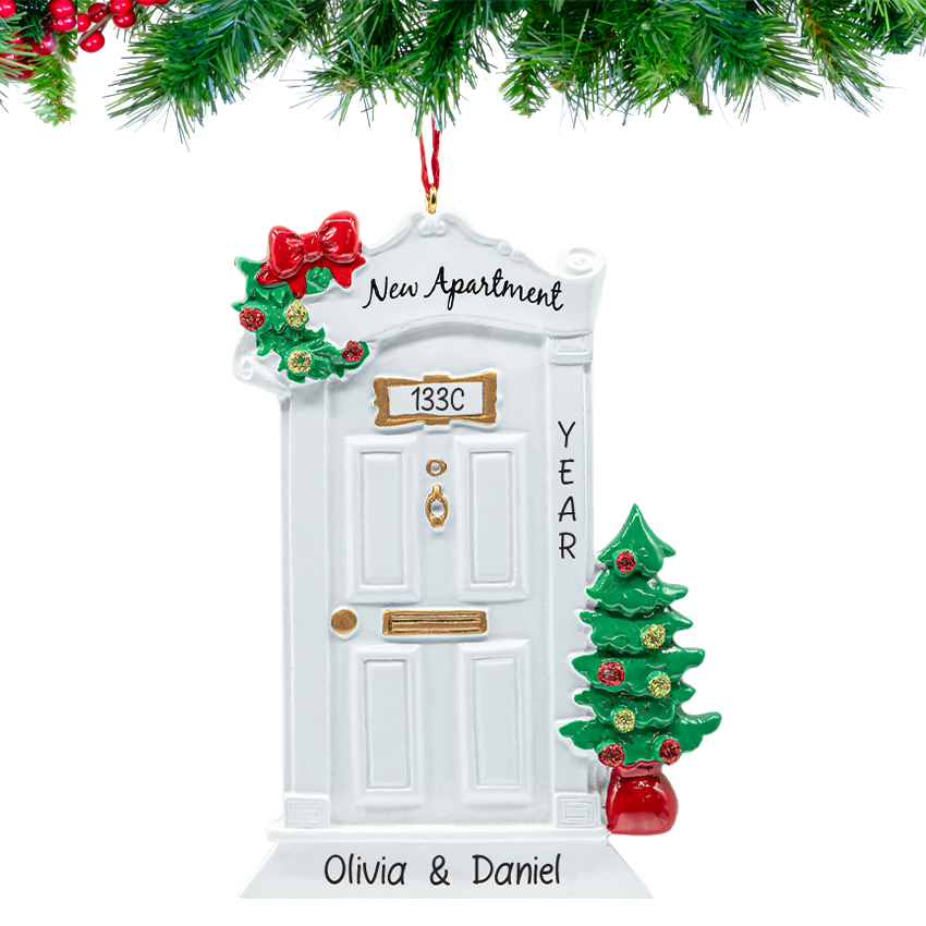 Personalized New Apartment Christmas Ornament