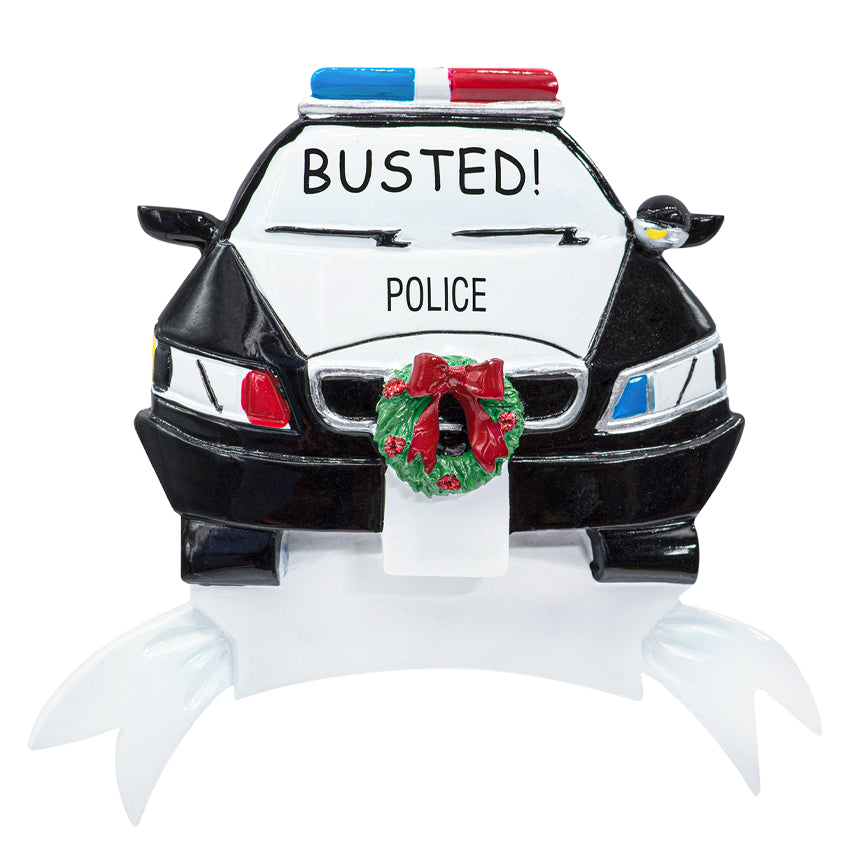 Personalized Police Car Christmas Ornament
