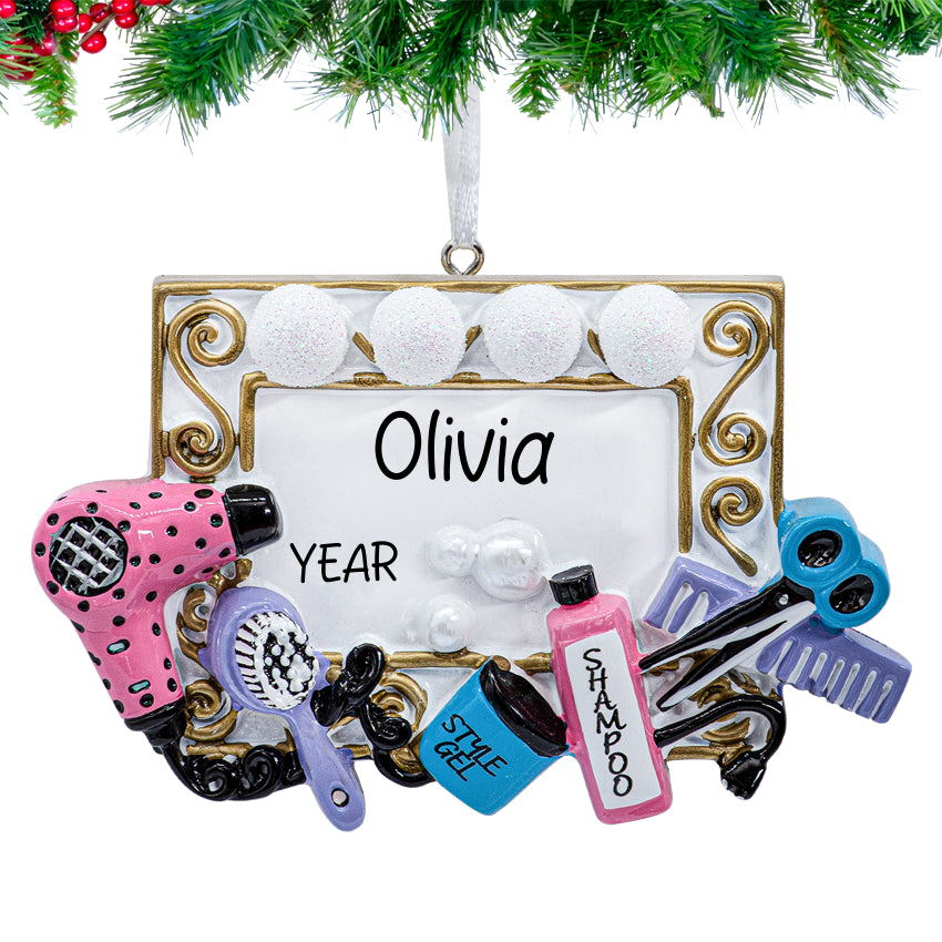 Personalized Hair Stylist Christmas Ornament