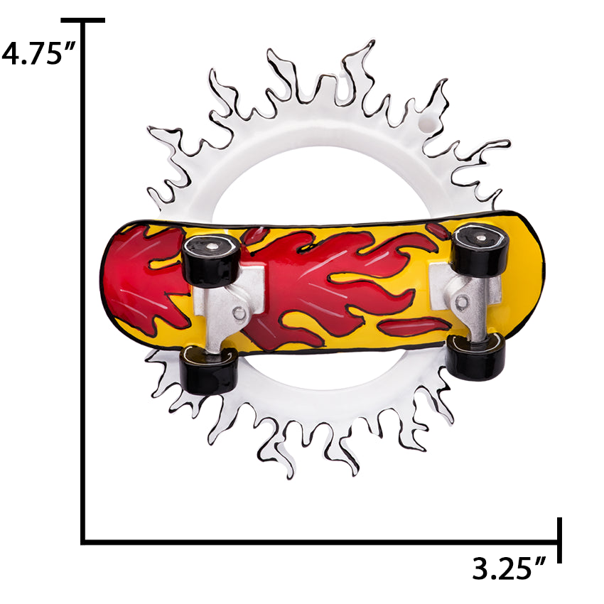 Personalized Skateboard Christmas Ornament for Skateboarder