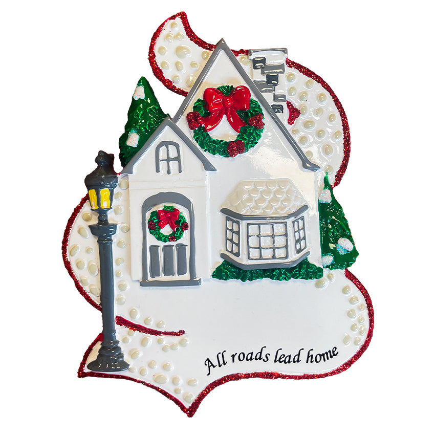 Personalized All Roads Lead Home Christmas Ornament