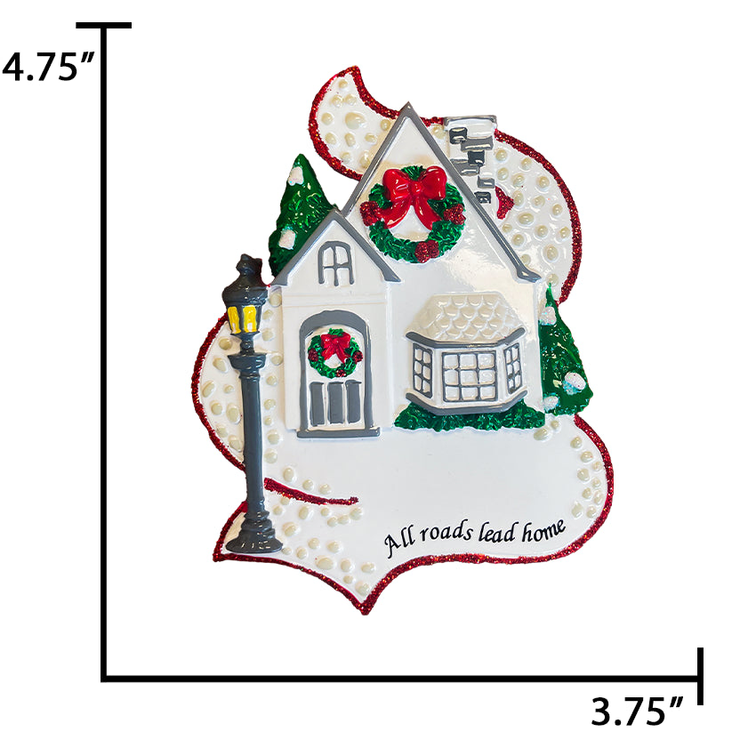 Personalized All Roads Lead Home Christmas Ornament