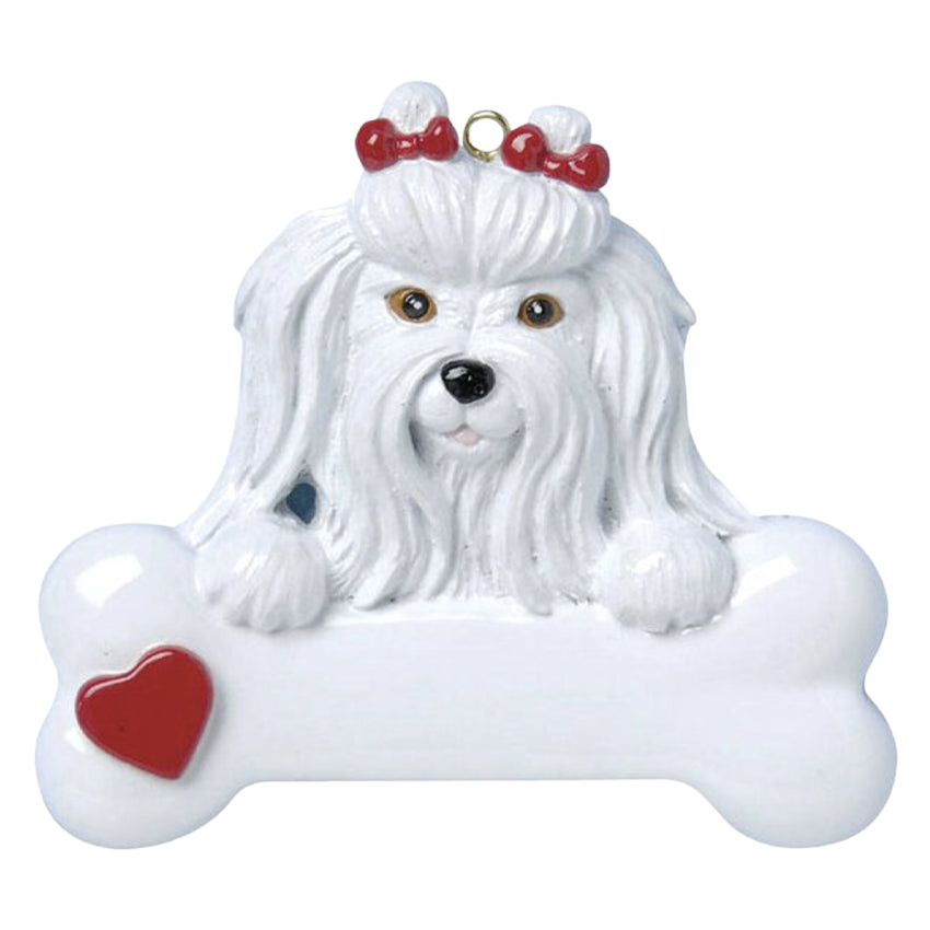 Personalized Maltese Christmas Ornament