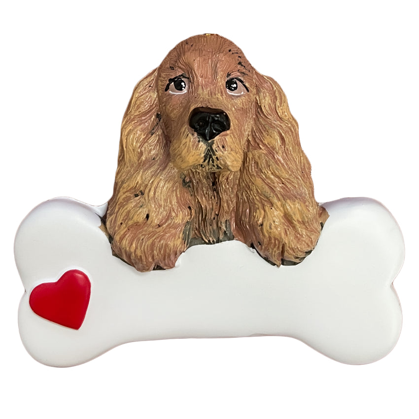 Personalized Cocker Spaniel Christmas Dog Ornament
