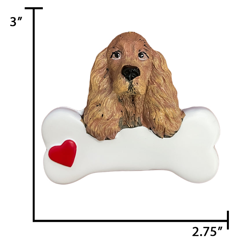 Personalized Cocker Spaniel Christmas Dog Ornament