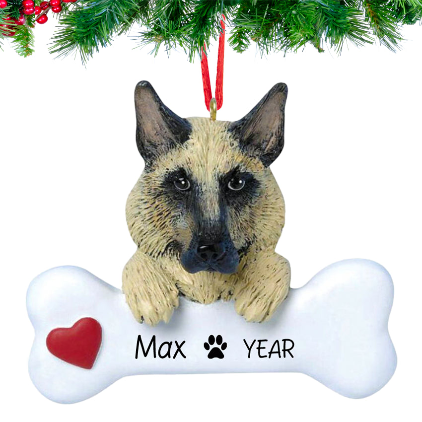 Personalized German Shepherd Christmas Ornament