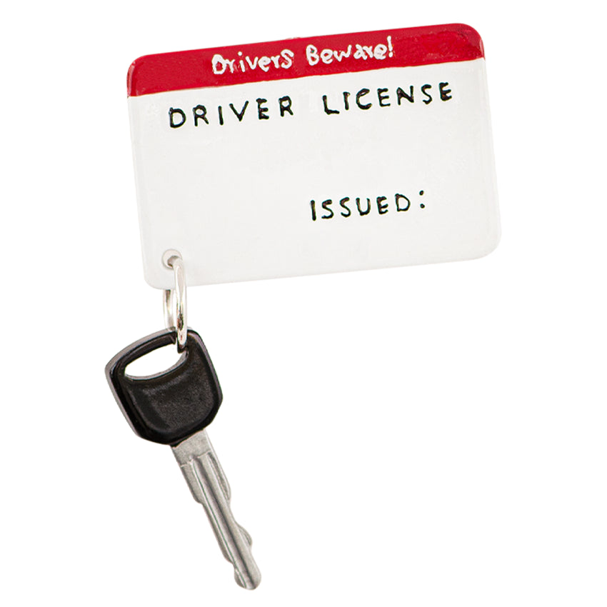 Personalized Driver's License Christmas Ornament with Key