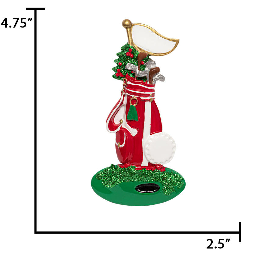 Personalized Golfer Christmas Ornament | Stand Bag Ornament