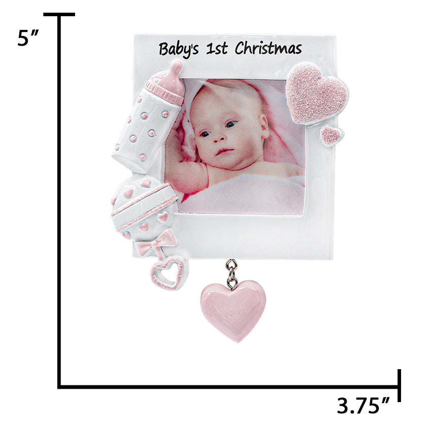 Custom Baby's 1st Christmas Ornament Girl
