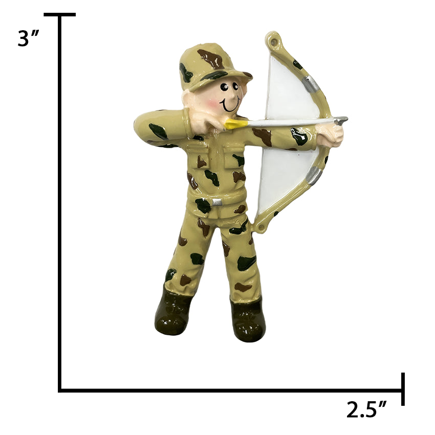 Personalized Archery Christmas Ornament - Male Archer 2025
