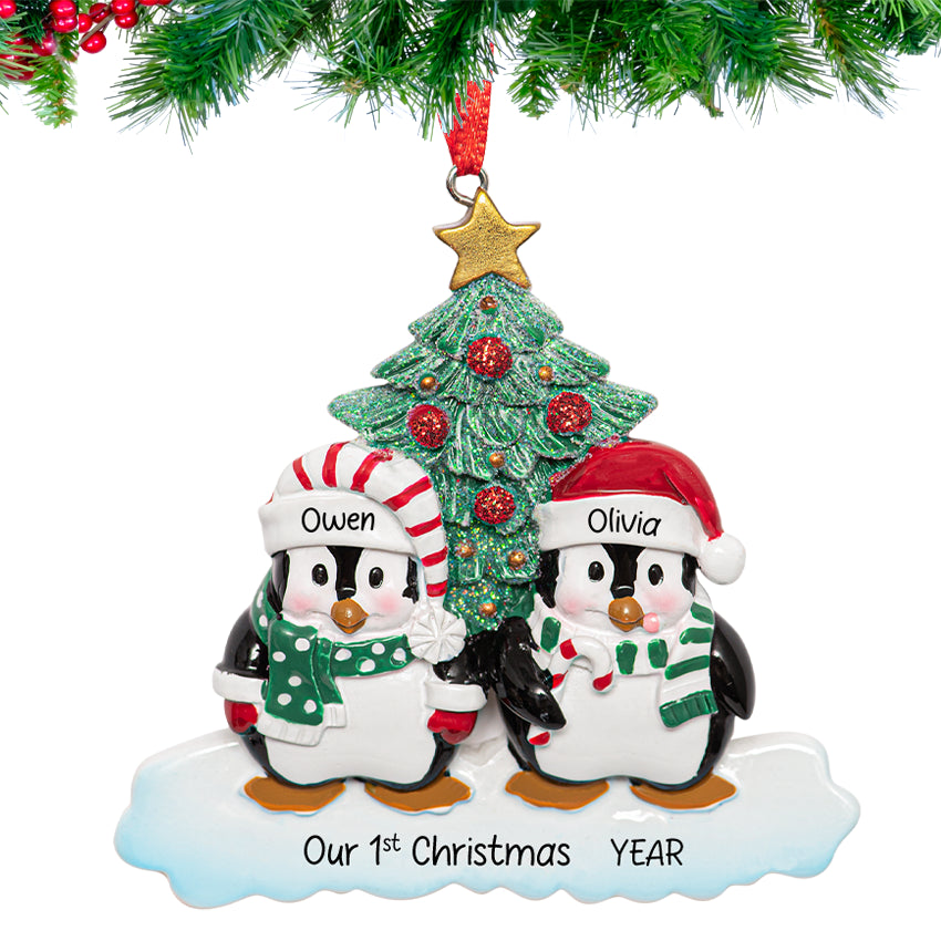 Couple Penguin Personalized Ornament