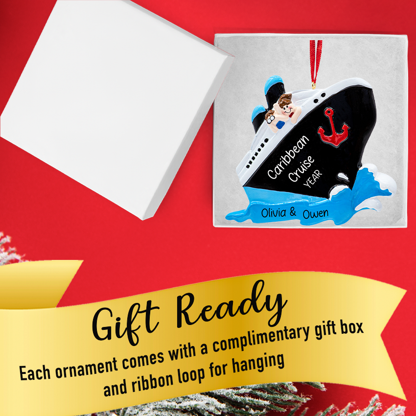 Personalized Cruising Christmas Ornament