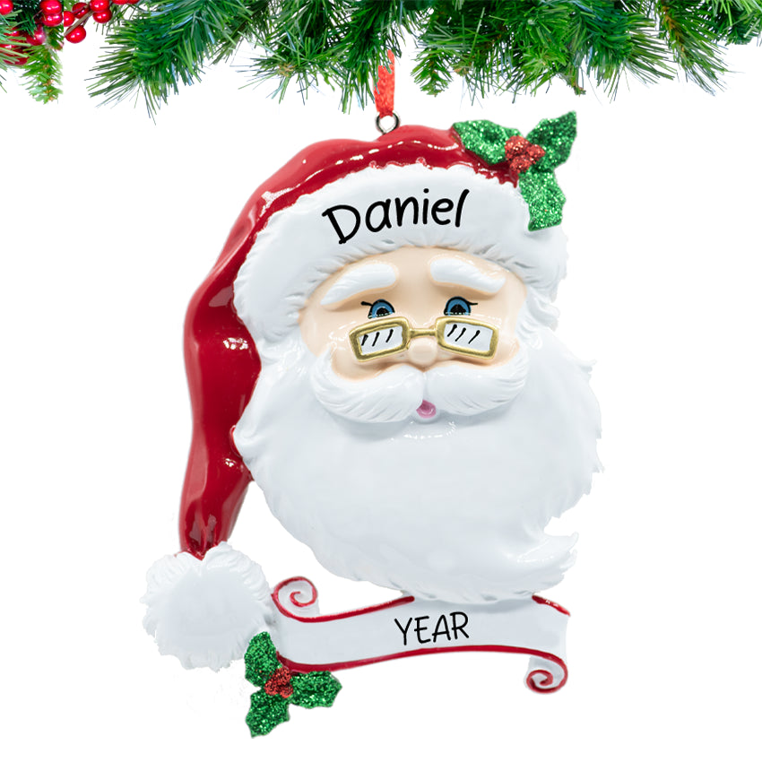 Personalized Santa Christmas Tree Ornament
