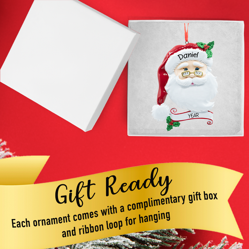 Personalized Santa Christmas Tree Ornament