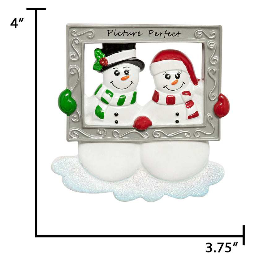 Custom Our 1st Christmas Together Ornament Snowman Couple