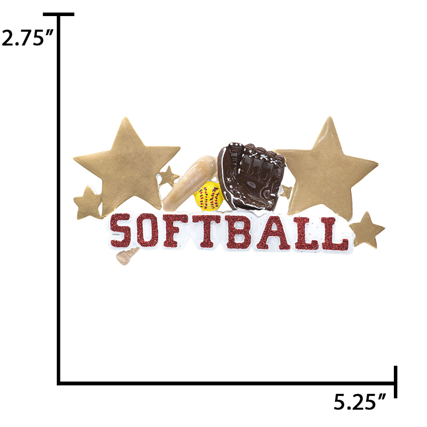 Personalized Softball Christmas Ornament 2025