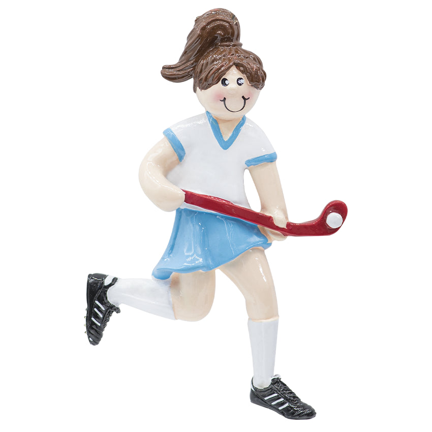 Personalized Field Hockey Girl Christmas Ornament 2025