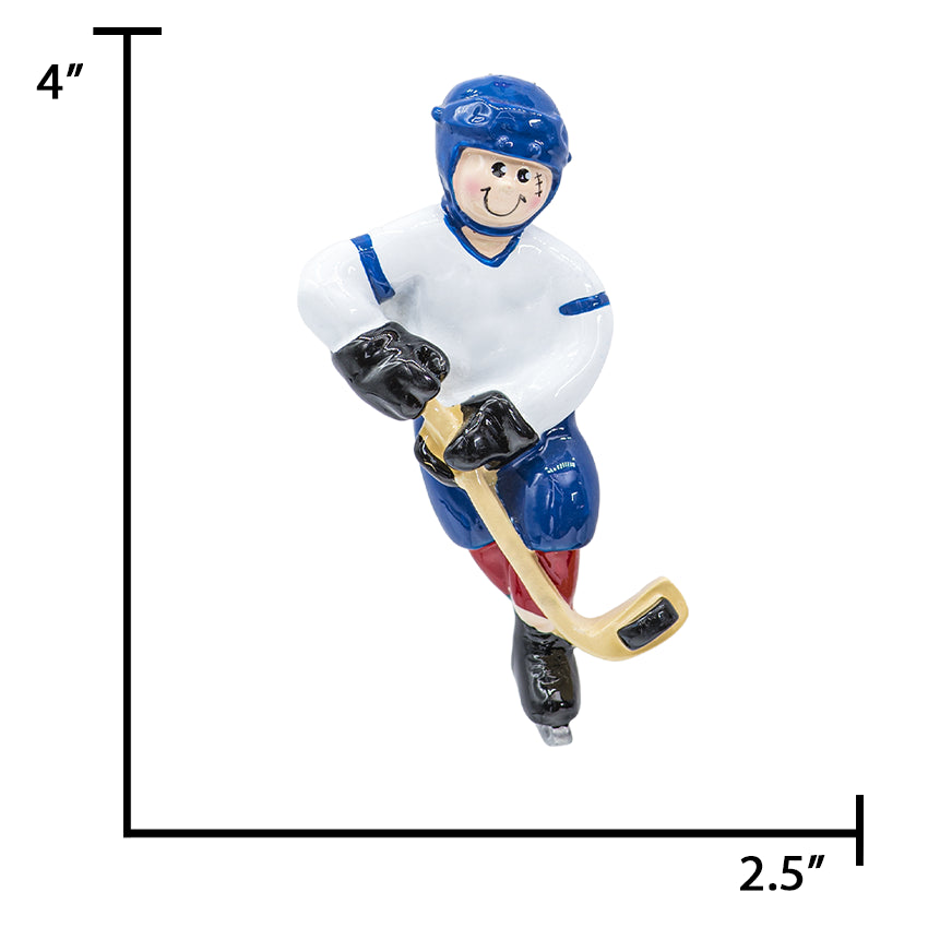 Personalized Ice Hockey Christmas Ornament - Hockey Player Boy