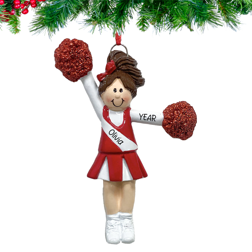Custom Christmas Cheer Ornament - Pom Pom Girl 2025