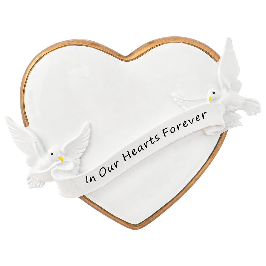 Personalized in Our Hearts Forever Christmas Ornament