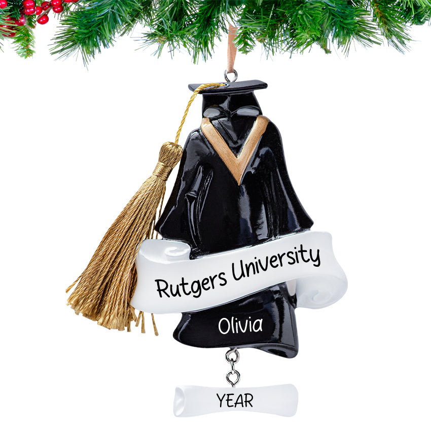 Personalized Graduation Gown Christmas Ornament / School,Name,Year