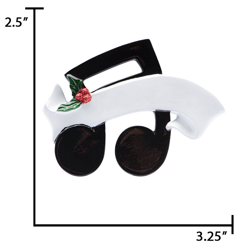 Personalized Music Note Christmas Ornament