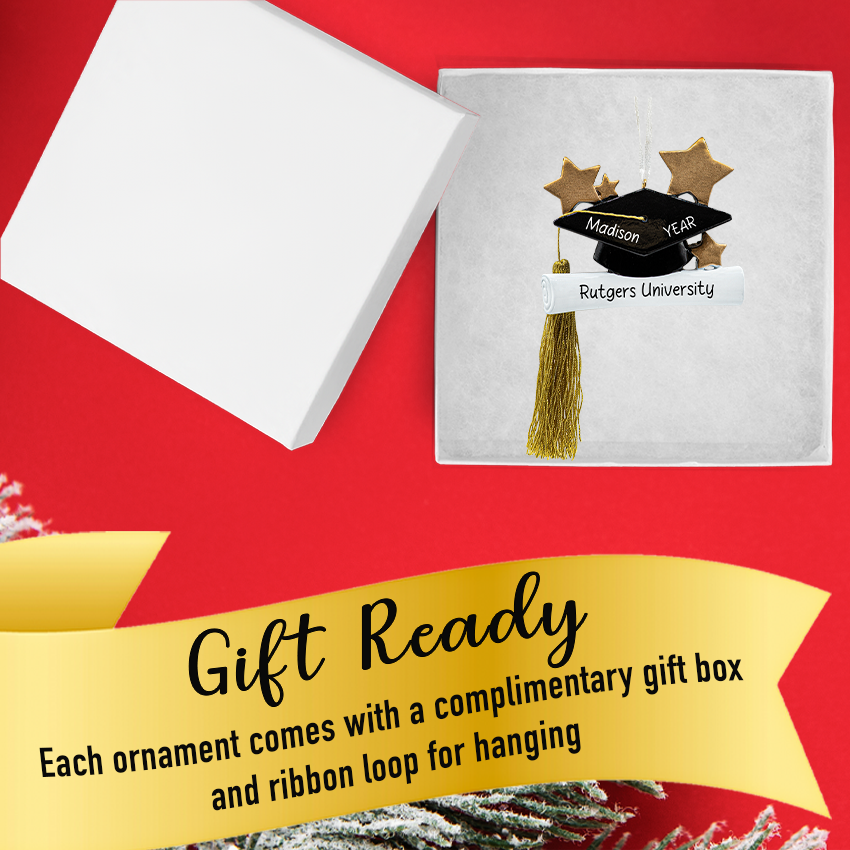 Personalized Graduation Cap Christmas Ornament