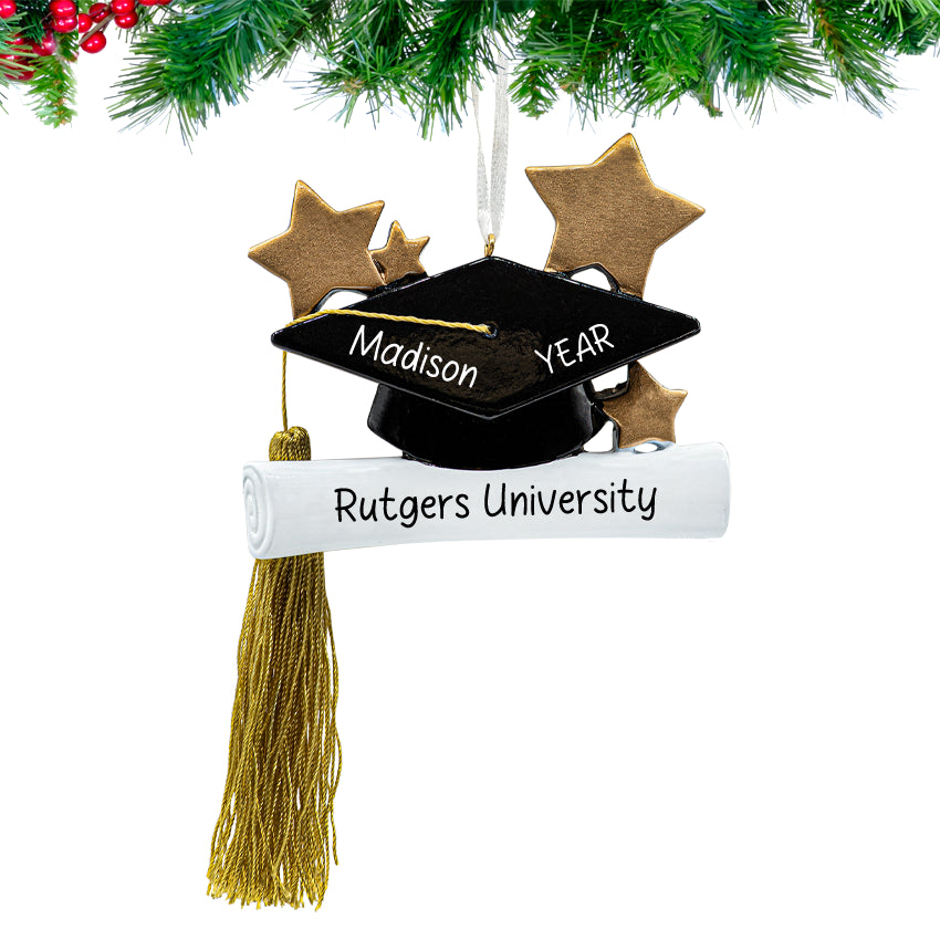 Personalized Graduation Cap Christmas Ornament
