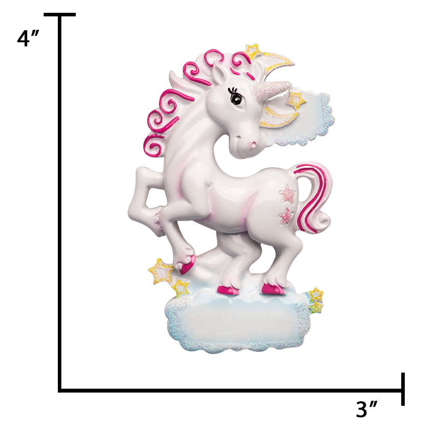 Unicorn Christmas Ornament / Personalized Gift for Girls