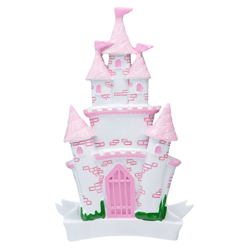 Personalized Princess Castle Christmas Ornament