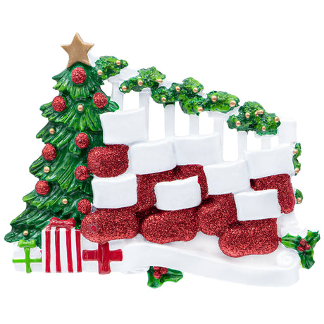 Personalized Bannister Stocking Family of 8 Christmas Ornament
