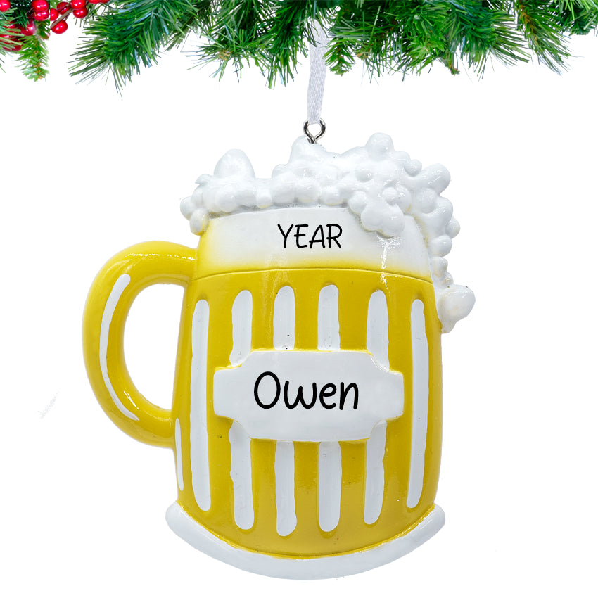 Personalized Beer Christmas Ornament / Bear Stein