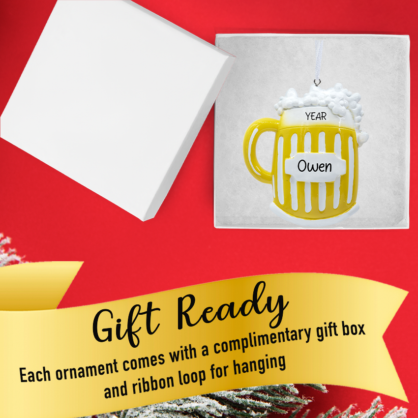 Personalized Beer Christmas Ornament / Bear Stein