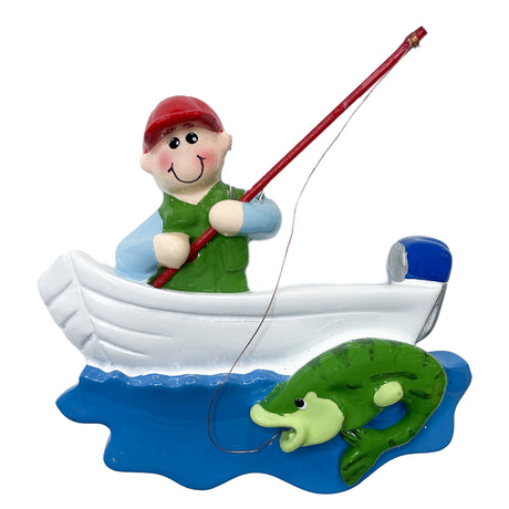 Personalized Fisherman Christmas Ornament