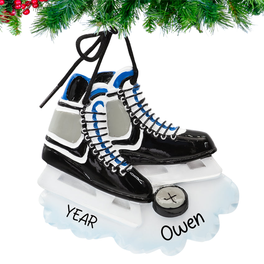Personalized Skates Christmas Ornament / Ice Hockey 2025